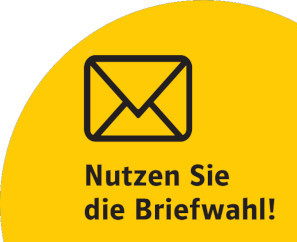 Hinweis: Nutzen Sie die Briefwahl!