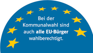Hinweis: Bei der Kommunalwahl sind auch alle EU-Bürger wahlberechtigt.